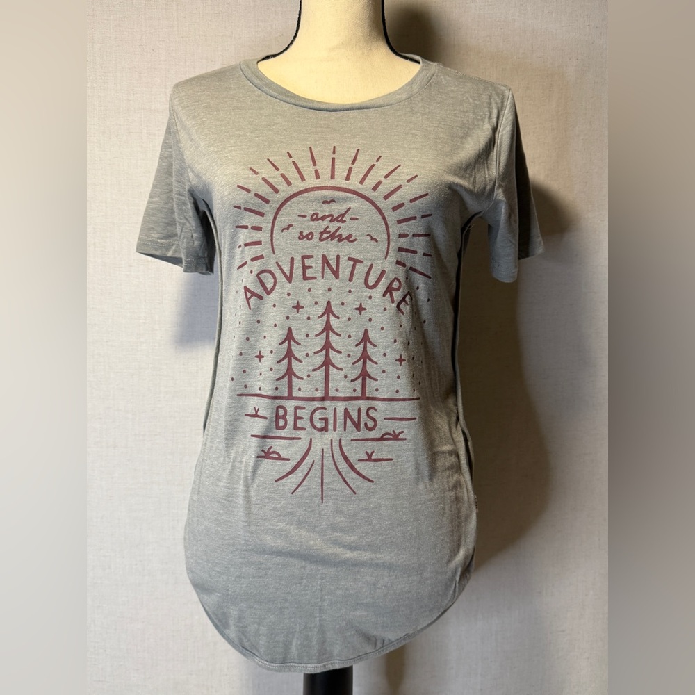 Gray Adventure Graphic Tee